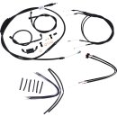 BURLY APEHANGER CABLE/LINE KIT HARLEY DYNA 14-17 ABS...