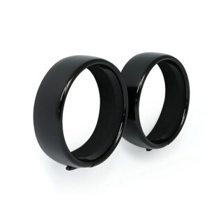 Recessed trim rings. Spotlamp. Gloss black