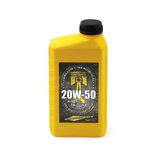 MCS, 20W50 (mineral) motor oil. 1 liter bottle