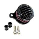 Mini Luftfilter Kit schwarz gerippt für Harley XL...