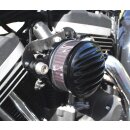 Mini Luftfilter Kit schwarz gerippt für Harley XL Sportster 04-20