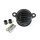 Mini Luftfilter Kit schwarz gerippt für Harley XL Sportster 04-20