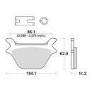 SBS brake pads, street ceramic