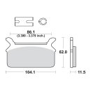 SBS, brake pads. Street Excel Sinter