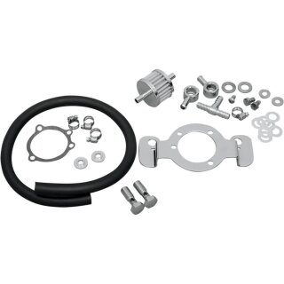 Air cleaner adapter bracket kit. Chrome