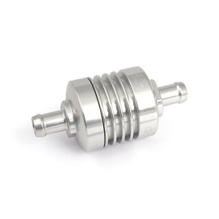 Golan mini fuel filter 1/4" (6 mm). Clear anodized