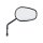 Riptide tapered mirror set, long stem. Black