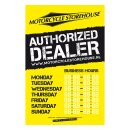 Motorcycle Storehouse, Business Hours decal
