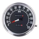 FL speedometer, 74-84 face, black. 1:1 MPH