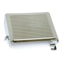 Battery side cover, ribbed. Chrome