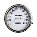 FL speedometer, 36-40 face, White. 2:1 MPH