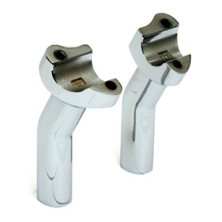 Aluminium Pullback Riser chrom für Harley Dyna Softail Sportster FXR 4.5"