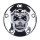 Skull point cover 5-hole. Chrome