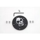 Skull point cover 5 hole. Black & Chrome