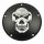 Skull derby cover 5-hole. Black & Chrome