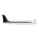 Fishtail universal muffler 22" long chrome