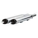 Slash Cut slip-on muffler set 20" long chrome