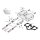 Colony, rocker shaft end plug set. Hex style. Chrome