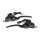 Lenker Armaturen Schalter Kit CNC BILLET Alu schwarz für Harley Dyna Softail Custom