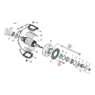 GW, generator mount kit. Chrome. Allen head