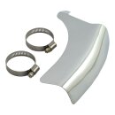 FL Shovel vertical crossover heat shield chrome