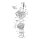 Andrews, top collar set. Steel. .560" lift