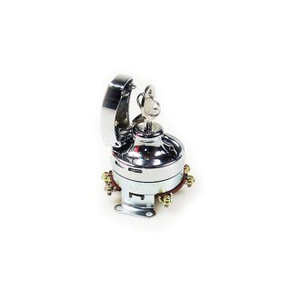 FL style electronic ignition switch chrome for Harley 73-95
