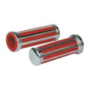 Handlebar grip set, Rail with red rubber inlay
