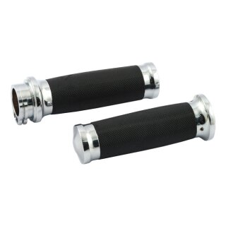 Handlebar grip set, Caliber. Chrome