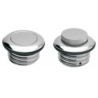 Tankdeckel set chrom pop up für Harley Dyna Softail Touring FXR 83-95