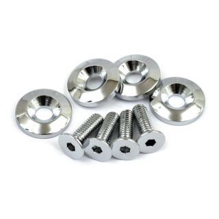 Flatside Tank Halter Schrauben chrom Hardware Kit für Harley Softail 91-99