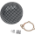 Breather style air cleaner assembly, round. Chrome