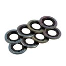 James, rocker box washers. Steel with bonded rubber