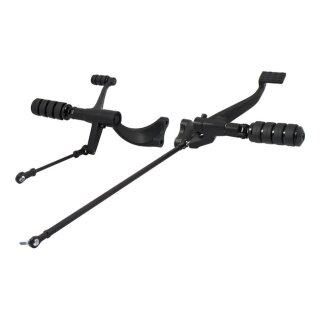 Vorverlegte Rastenanlage Fußrastenanlage schwarz für Harley XL Sportster 04-13