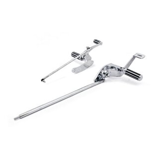 Vorverlegte Fußrastenanlage für Harley Dyna 91-05 verchromt