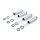 Lower pushrod cover kit. 84-99. Chrome