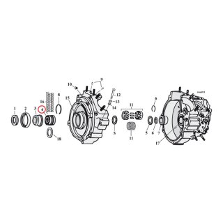 Sprocket shaft bearing assembly