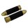 Griffe Alu Custom Bullet Messing für Harley Dyna Softail FXR Sportster 74-23