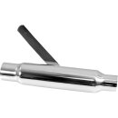 Shorty straight cut universal muffler12" long chrome