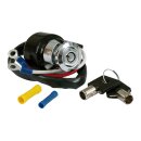 Dyna style ignition switch, round key, 2-wire. Chrome