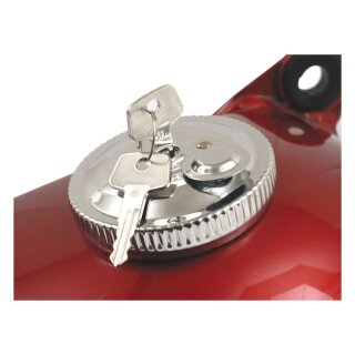 Old Style Tankdeckel abschließbar chrom für Harley 83-95