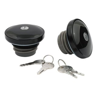 Tankdeckel Gas cap set with lock für Harley Dyna Softail 96-99