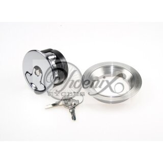 Universal Aero Einschweiss Tankdeckel Set entlüftend für Motorrad Custom Umbau