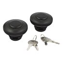 Tankdeckel Gas cap set with lock schwarz für Harley...