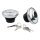Gas cap set with lock chrome für Harley Dyna Softail 83-95