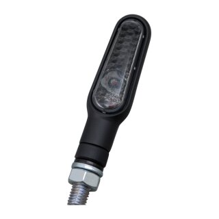 Daytona, D-Light mini LED turn signal set. Black, smoke lens