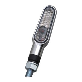 Daytona,D-Light mini LED turn signal set. Chrome, smoke lens