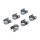 Aba hose clamps, 12mm for 1/4" hose. Zinc plated