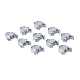 Aba hose clamps, 15mm for 5/16" hose. Zinc plated