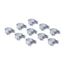 Aba hose clamps, 17mm for 3/8" hose. Zinc plated